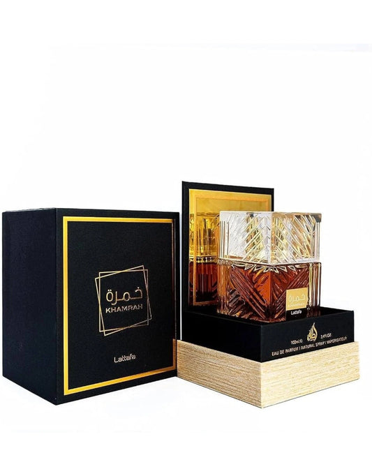 Lattafa Khamrah for Unisex Eau de Parfum Spray, 3.4 Ounce