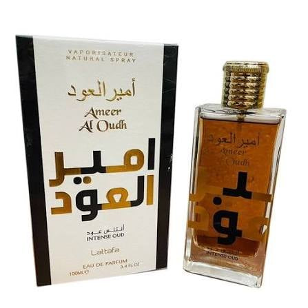 Lattafa Ameer Al Oud Intense Oud for Unisex Eau de Parfum Spray, 3.4 Ounce